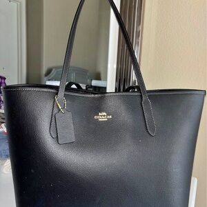 Coach Black Pebbled Leather Tote